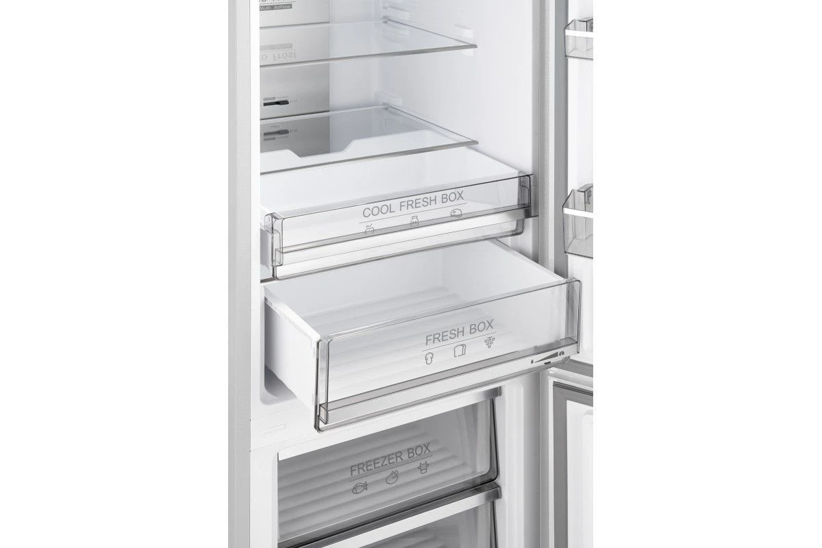 Отдельностоящий холодильник с инвертором Weissgauff WRK 2000 Total NoFrost Inverter White Rock Glass