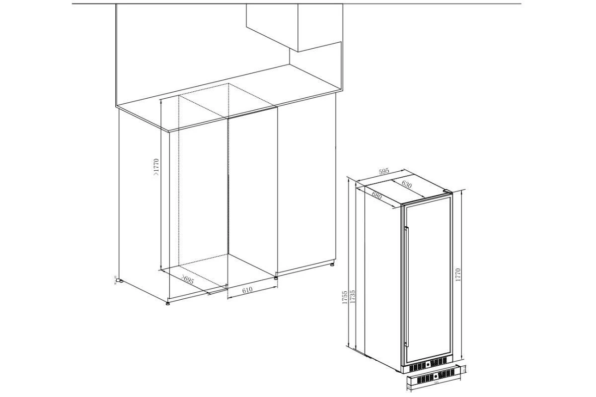 Винный шкаф Temptech Stockholm ST180DRB
