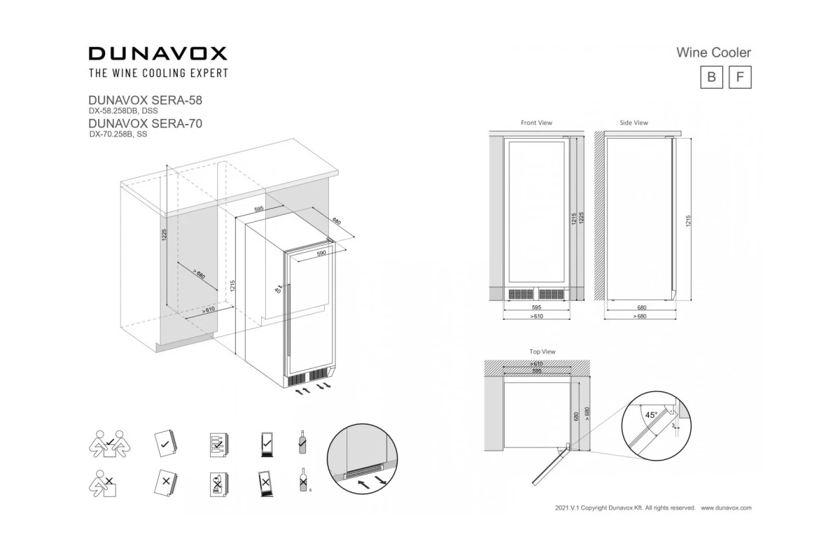 Винный шкаф Dunavox DX-58.258DSS