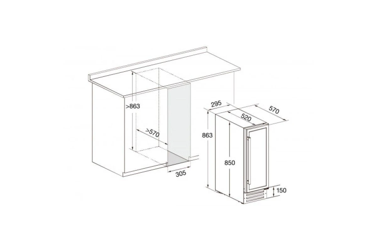 Винный шкаф Temptech VWC300SS