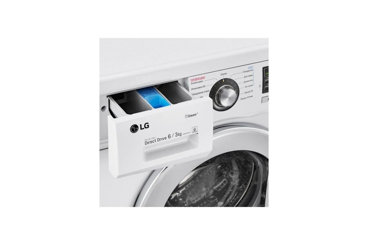 Узкая стиральная машина с сушкой LG F1296CDS3