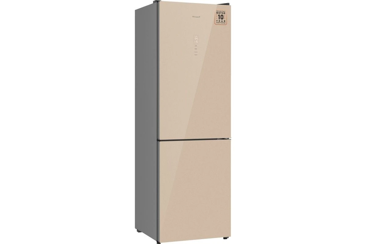 Отдельностоящий холодильник с инвертором Weissgauff WRK 185 Total NoFrost Inverter Beige Glass