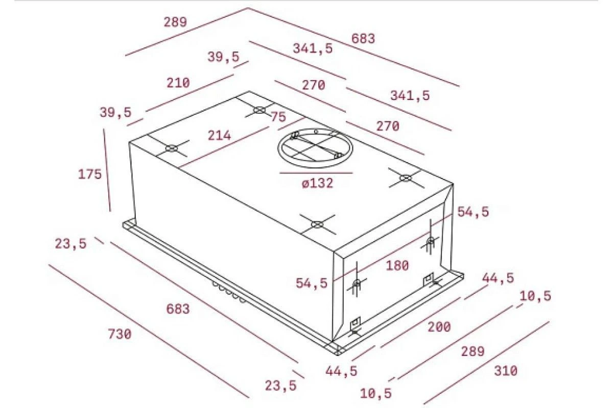 Встраиваемая вытяжка Teka GFH 73 STAINLESS STEEL
