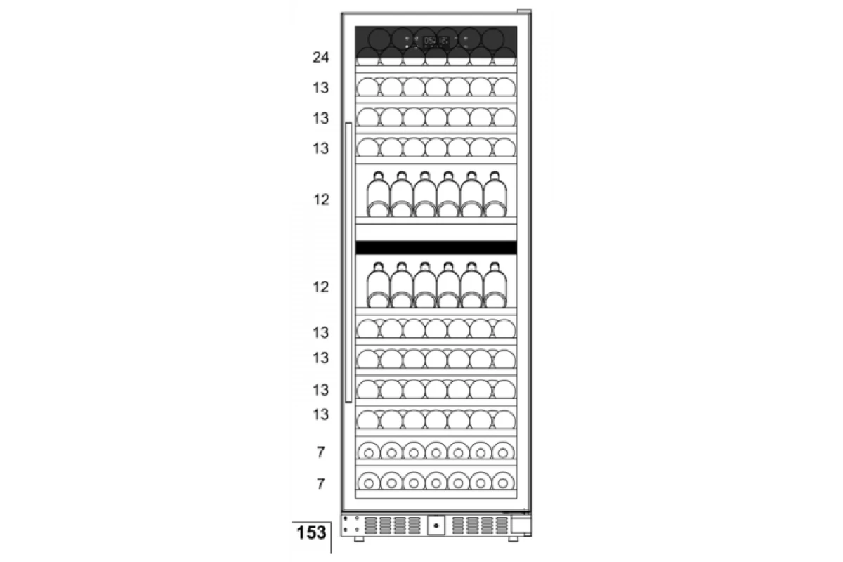 Винный шкаф Temptech E1000DRB