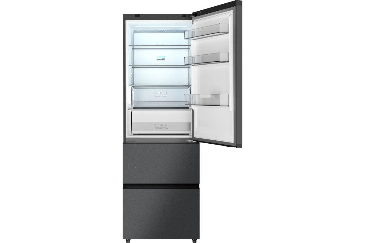 Отдельностоящий холодильник Weissgauff WFD 450 Total NoFrost Inverter Dark Grey Built-in
