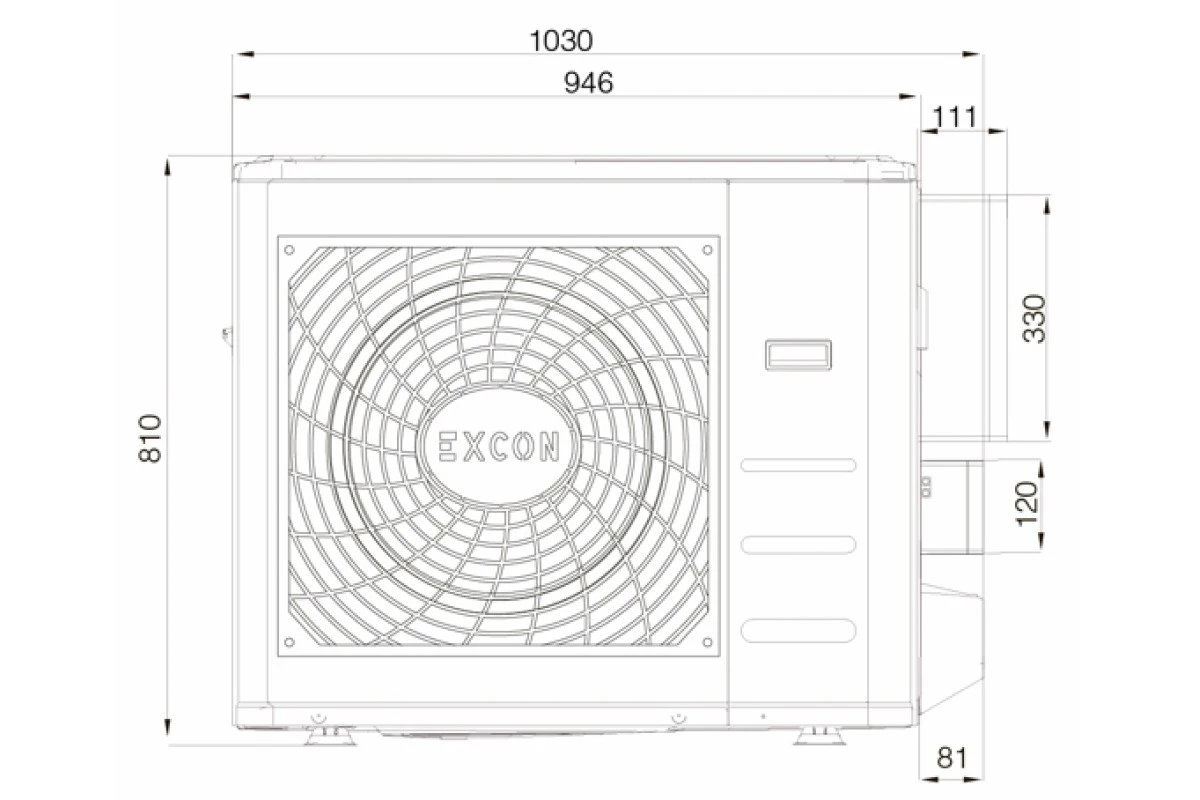 Кассетный кондиционер Excon CR-01-1024