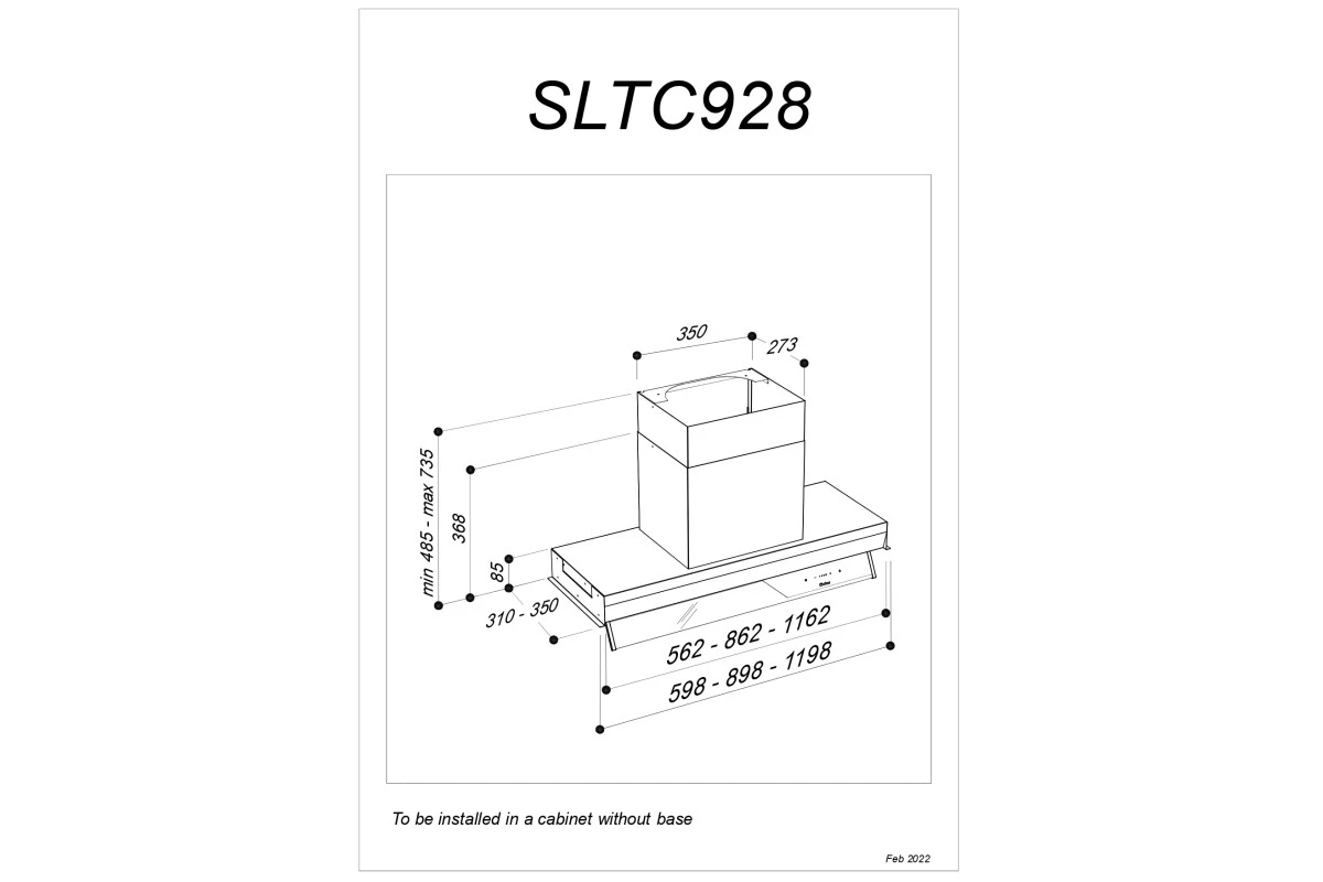Встраиваемая вытяжка Sirius SLTC 928 IX 90