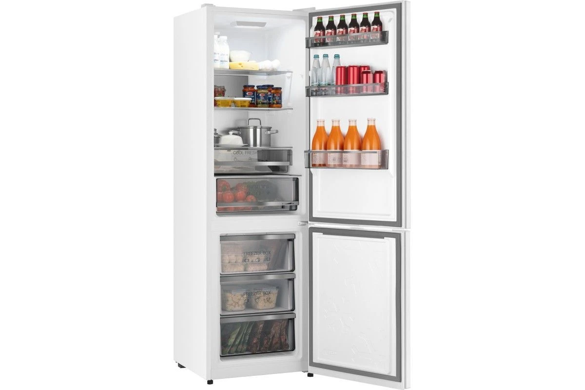 Отдельностоящий холодильник с инвертором Weissgauff WRK 2000 Total NoFrost Inverter White Rock Glass