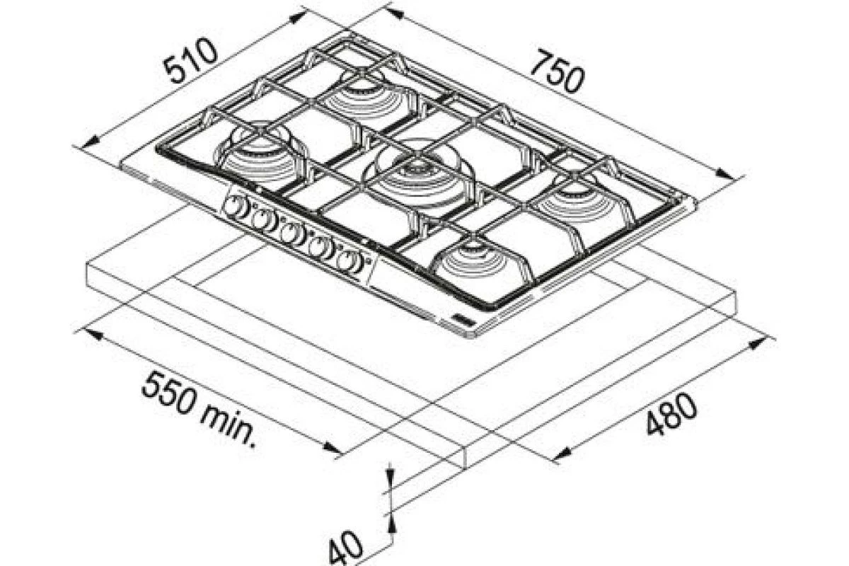 Варочная панель Franke FHCL 755 4G TC PW C