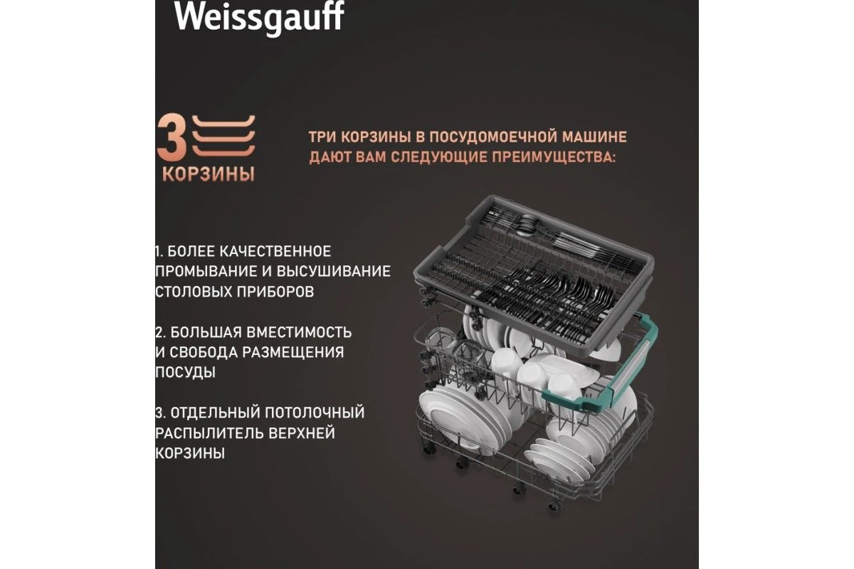 Встраиваемая посудомоечная машина Weissgauff BDW 4536 D