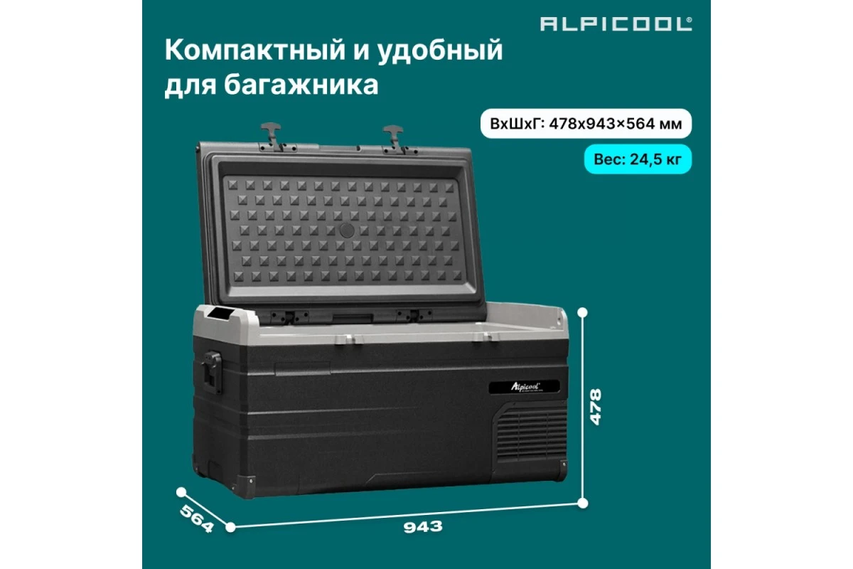 Автохолодильник Alpicool TS100 (12/24)