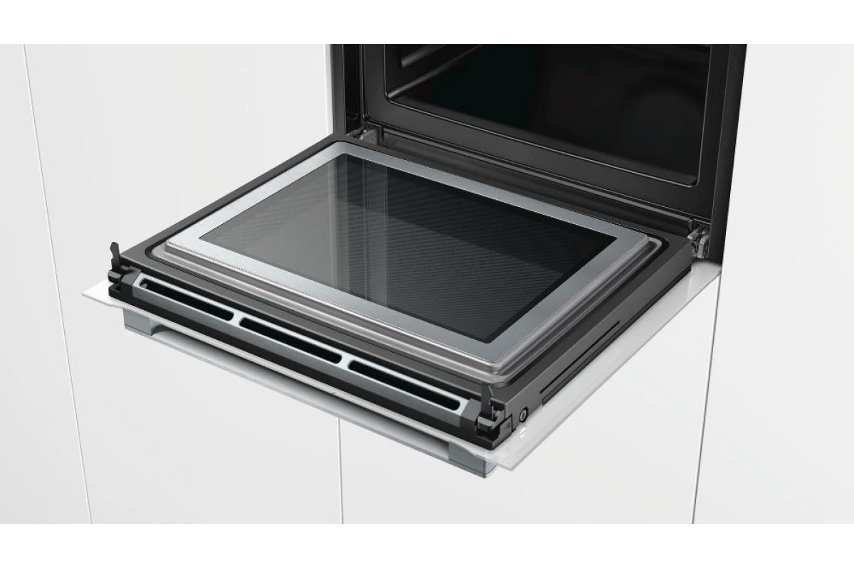 Духовой шкаф с микроволнами и паром Bosch HNG6764W6