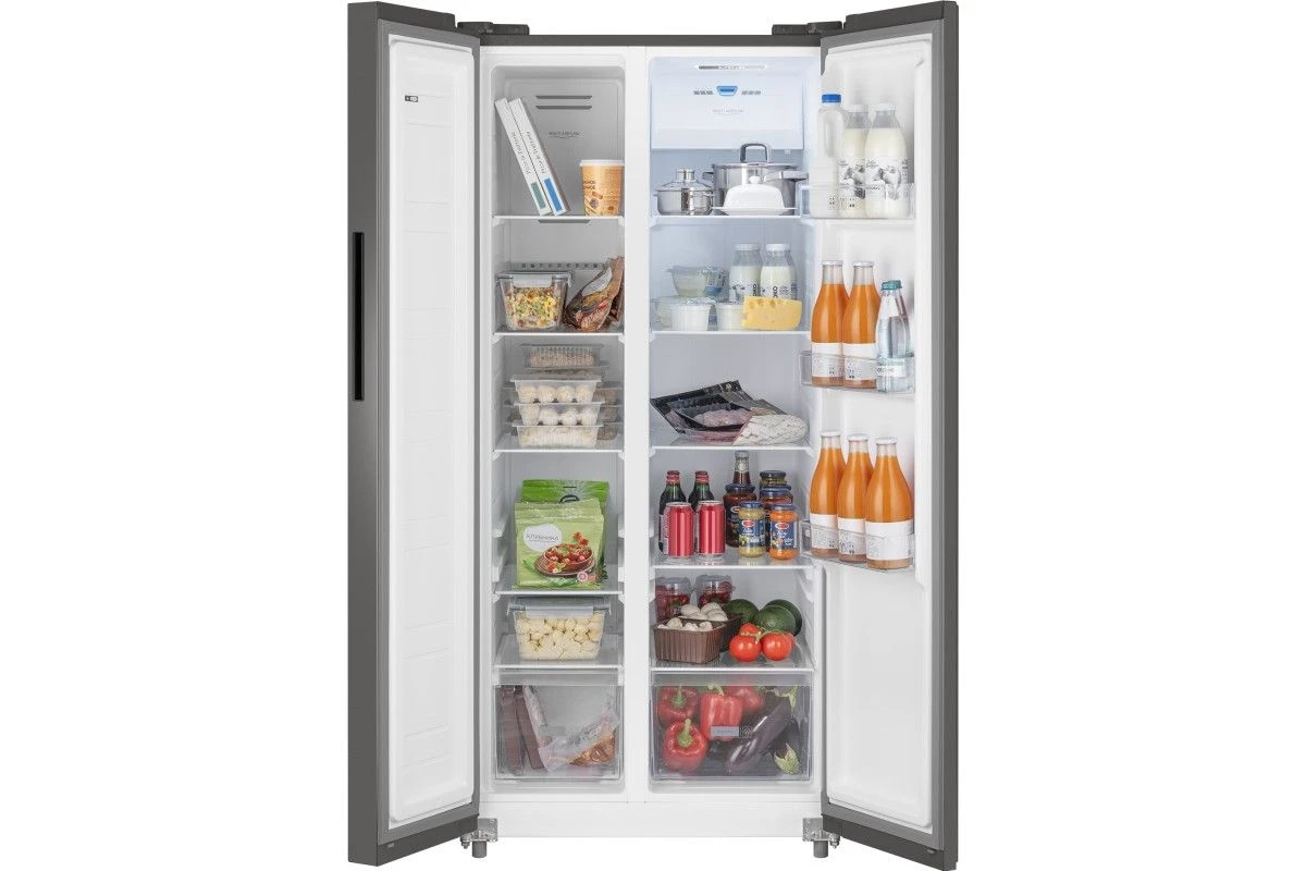 Отдельностоящий холодильник с инвертором Weissgauff WSBS 500 Inverter NoFrost Dark Grey
