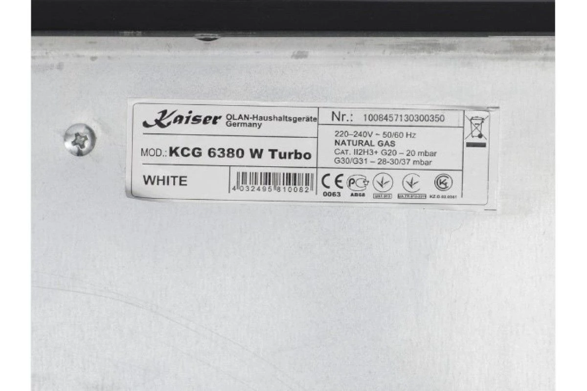 Варочная панель Kaiser KCG 6380 W Turbo