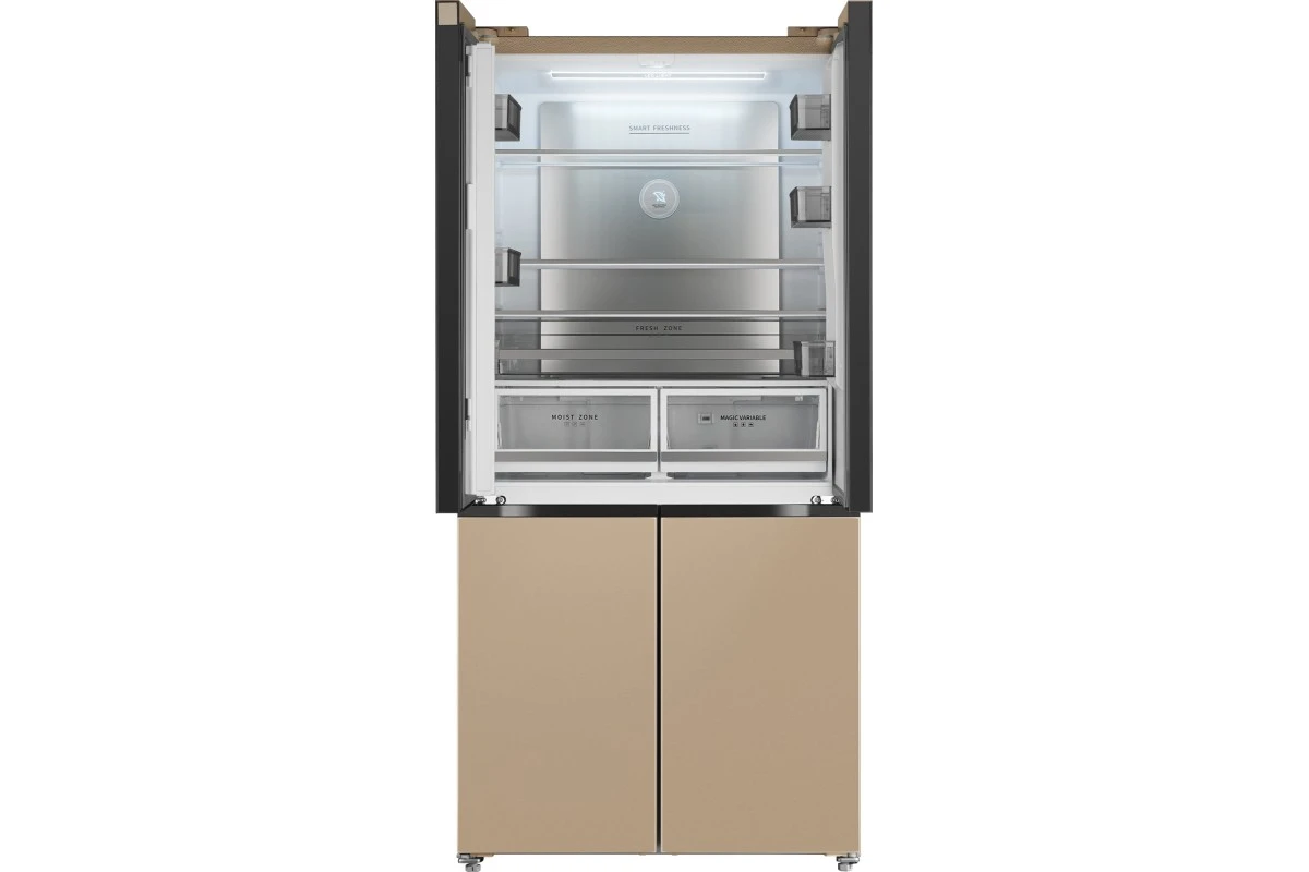 Отдельностоящий холодильник с инвертором Weissgauff WCD 510 Built-in Inverter NoFrost Сhampagne Glass