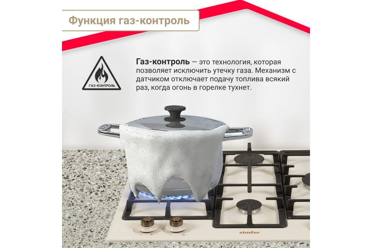 Газовая варочная панель Simfer H60V41O597