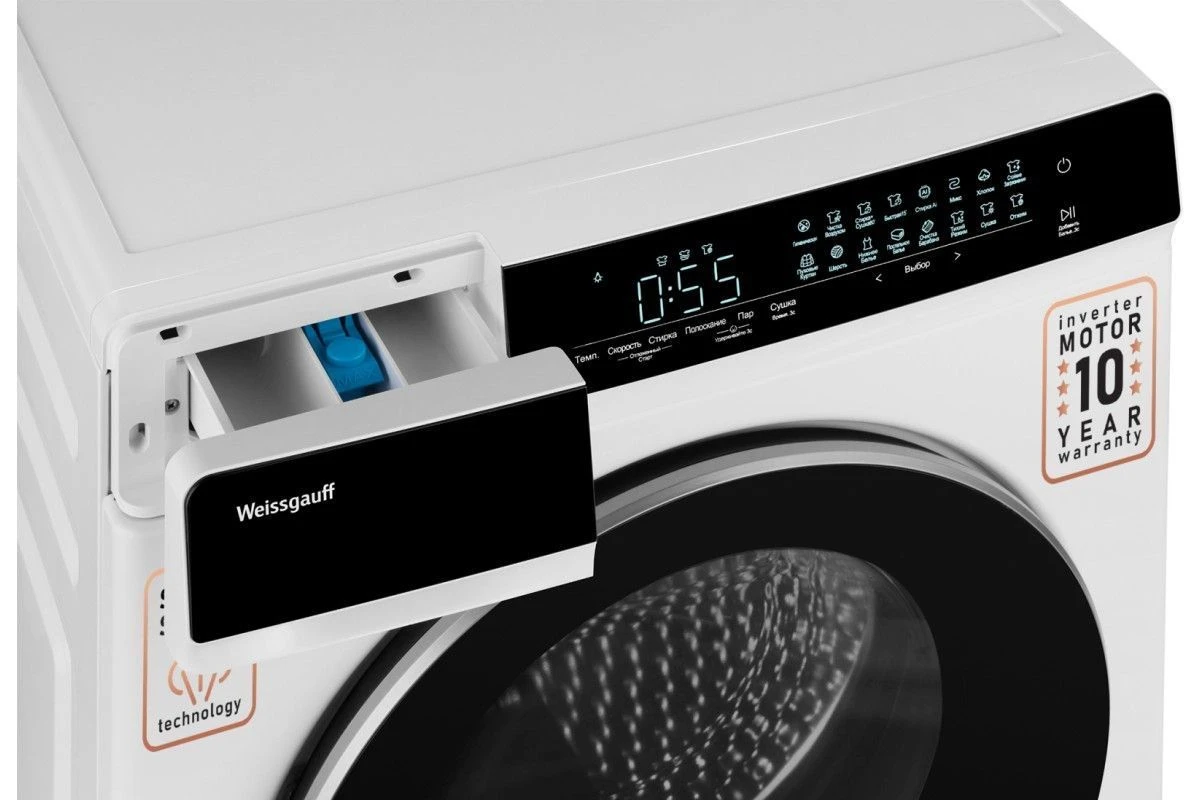 Стиральная машина с сушкой Weissgauff WMD 788 Touch Inverter Steam