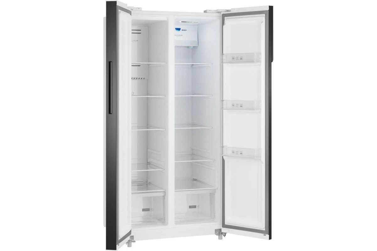 Отдельностоящий холодильник с инвертором Weissgauff WSBS 500 Inverter NoFrost White Glass