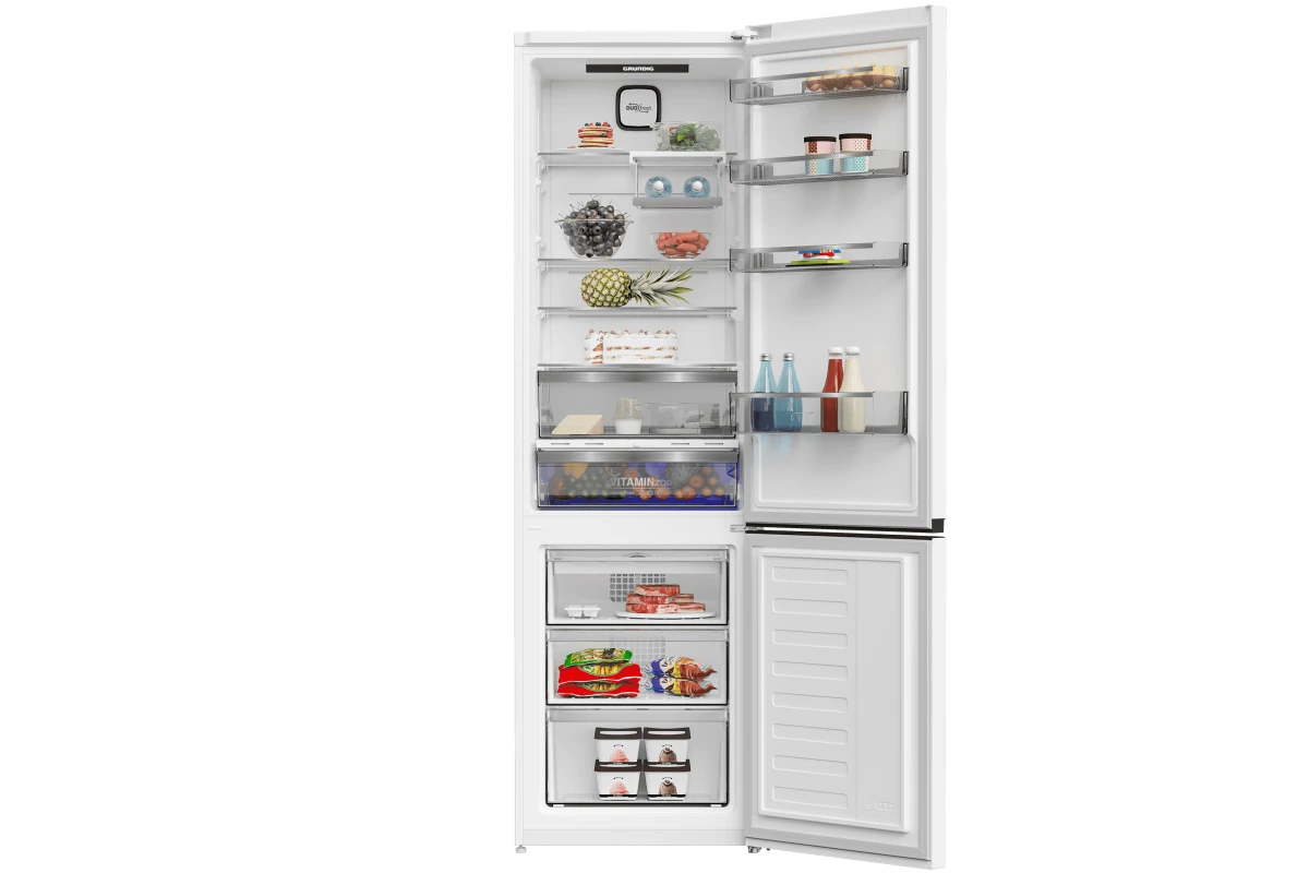 Холодильник с нижней морозильной камерой Grundig GKPN66930FW
