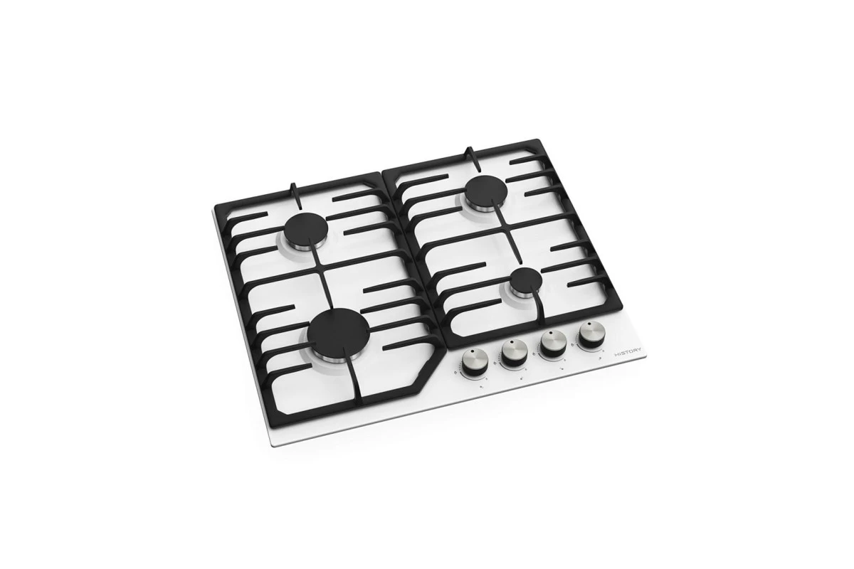 Газовая варочная панель HiSTORY HGE 640C FWH, белый