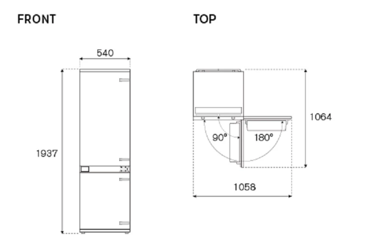 Встраиваемый холодильник Bertazzoni REF604BBNPTC