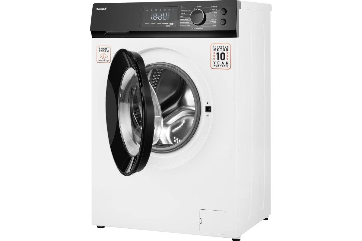 Cтиральная машина с инвертором и паром Weissgauff WM 45127 Inverter Steam Touch