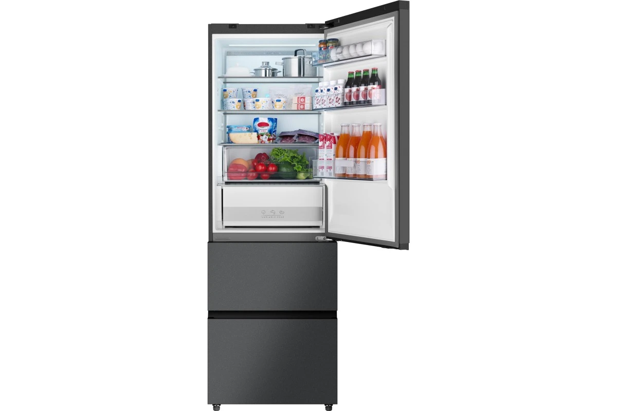 Отдельностоящий холодильник Weissgauff WFD 450 Total NoFrost Inverter Dark Grey Built-in