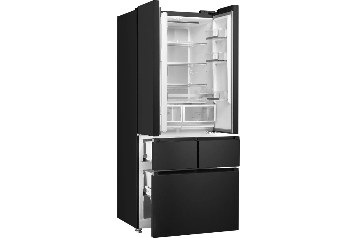 Отдельностоящий холодильник Weissgauff WFD 450 Built-in Inverter NoFrost Dark Inox