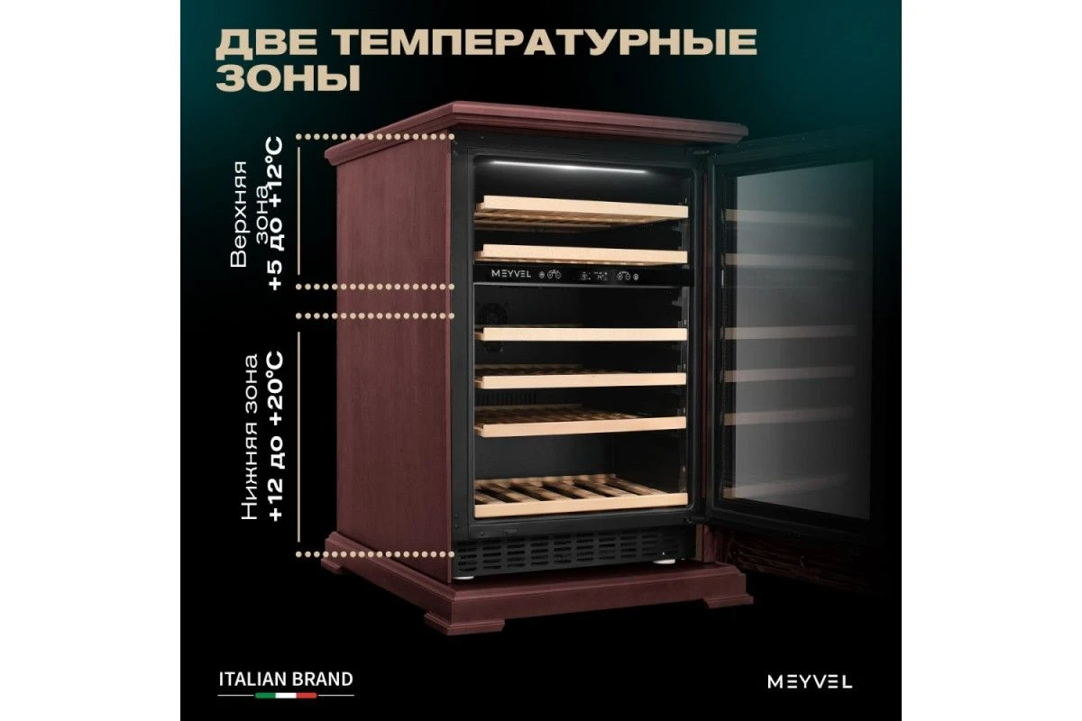 Винный шкаф Meyvel MV46PRO-KBT2 (Спелая вишня)