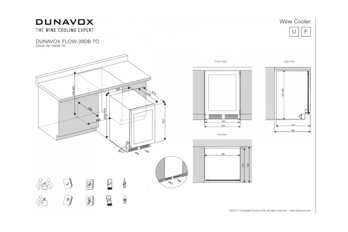 Винный шкаф Dunavox DAUF-39.119DB.TO