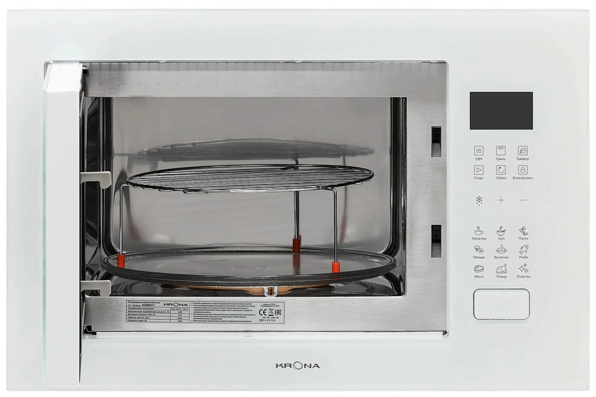 Встраиваемая микроволновая печь Krona REIN 60 WH