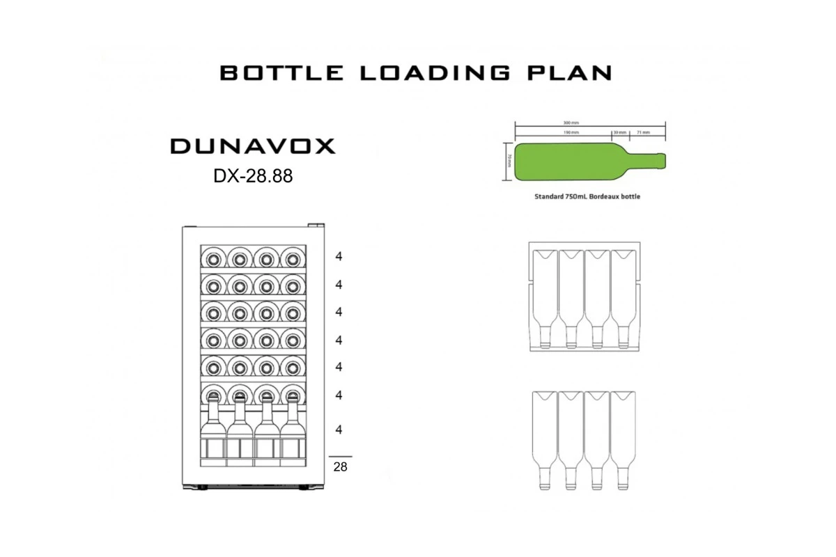 Винный шкаф Dunavox DX-28.88KF