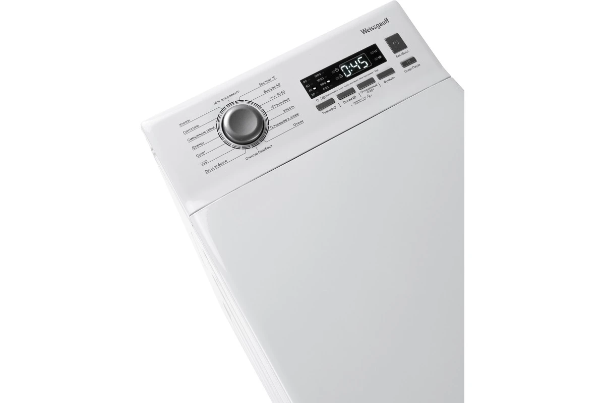 Стиральная машина с вертикальной загрузкой и инвертором Weissgauff WM 40380 TD Inverter