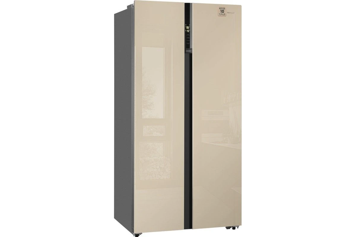 Отдельностоящий холодильник с инвертором Weissgauff WSBS 600 BeG NoFrost Inverter