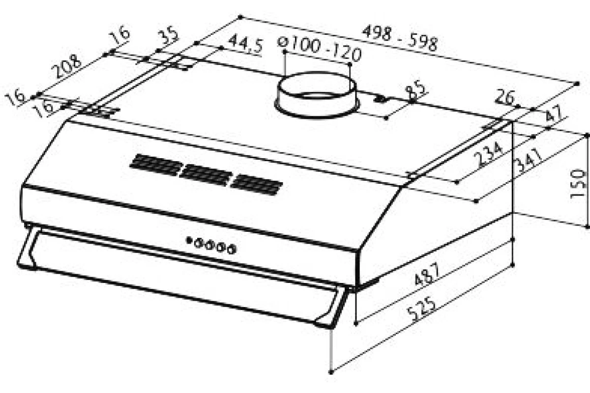 Подвесная вытяжка Faber 741 PB W A50 300.0557.512