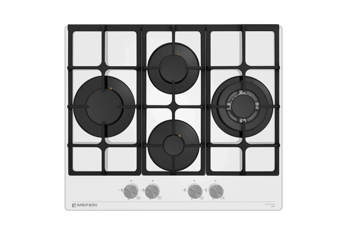 Варочная панель газовая MEFERI MGH604WH GLASS ULTRA