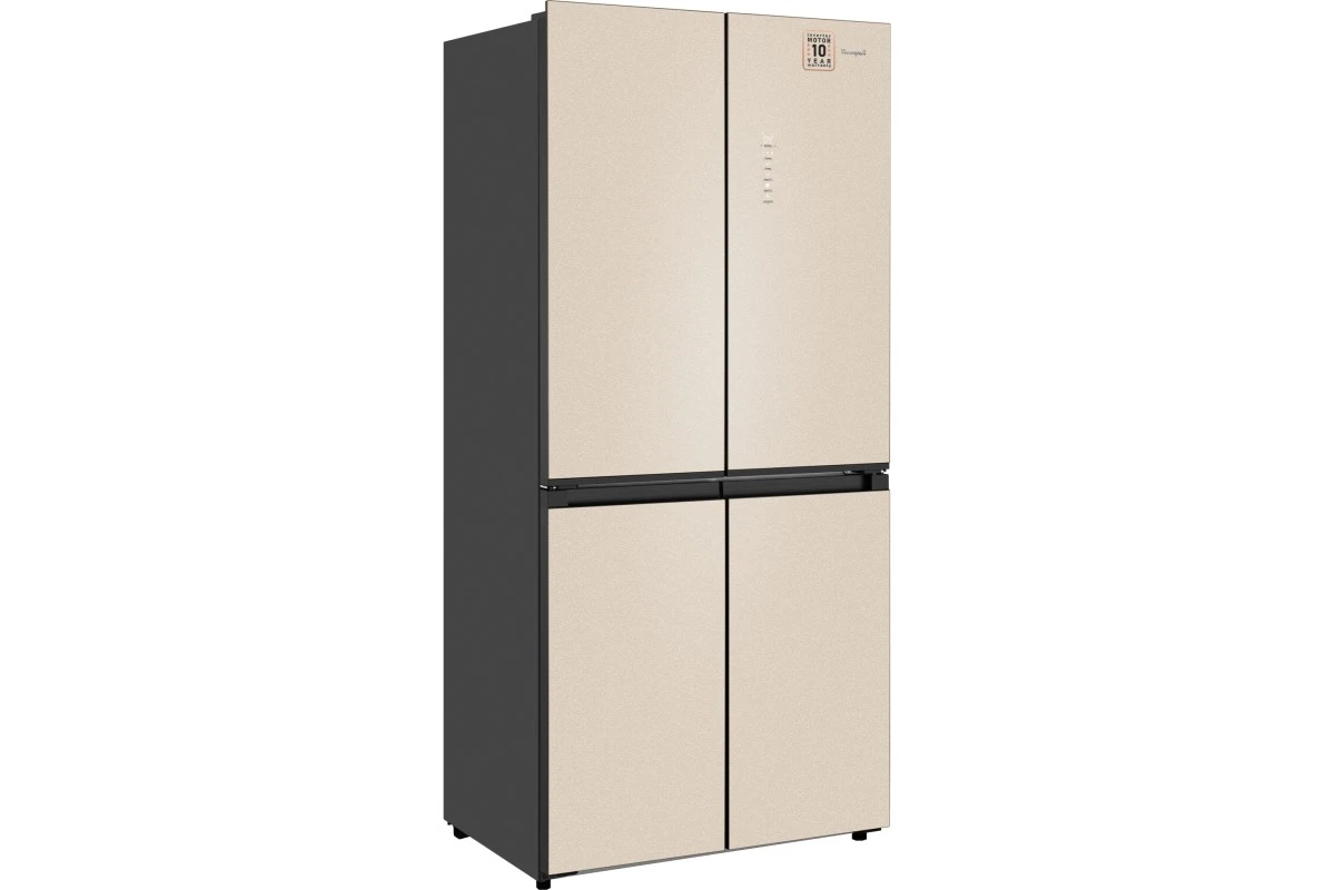 Отдельностоящий холодильник с инвертором Weissgauff WCD 450 BEG NoFrost Inverter