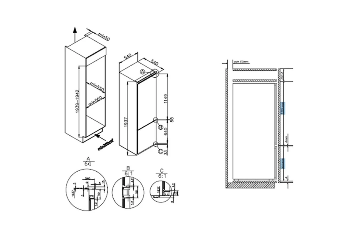 Встраиваемый холодильник Hansa BK347.4NFC
