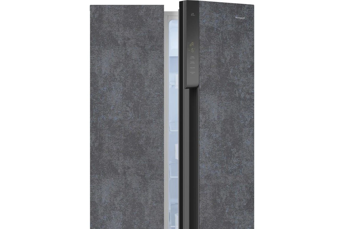 Отдельностоящий холодильник с инвертором Weissgauff WSBS 500 Inverter NoFrost Rock Glass