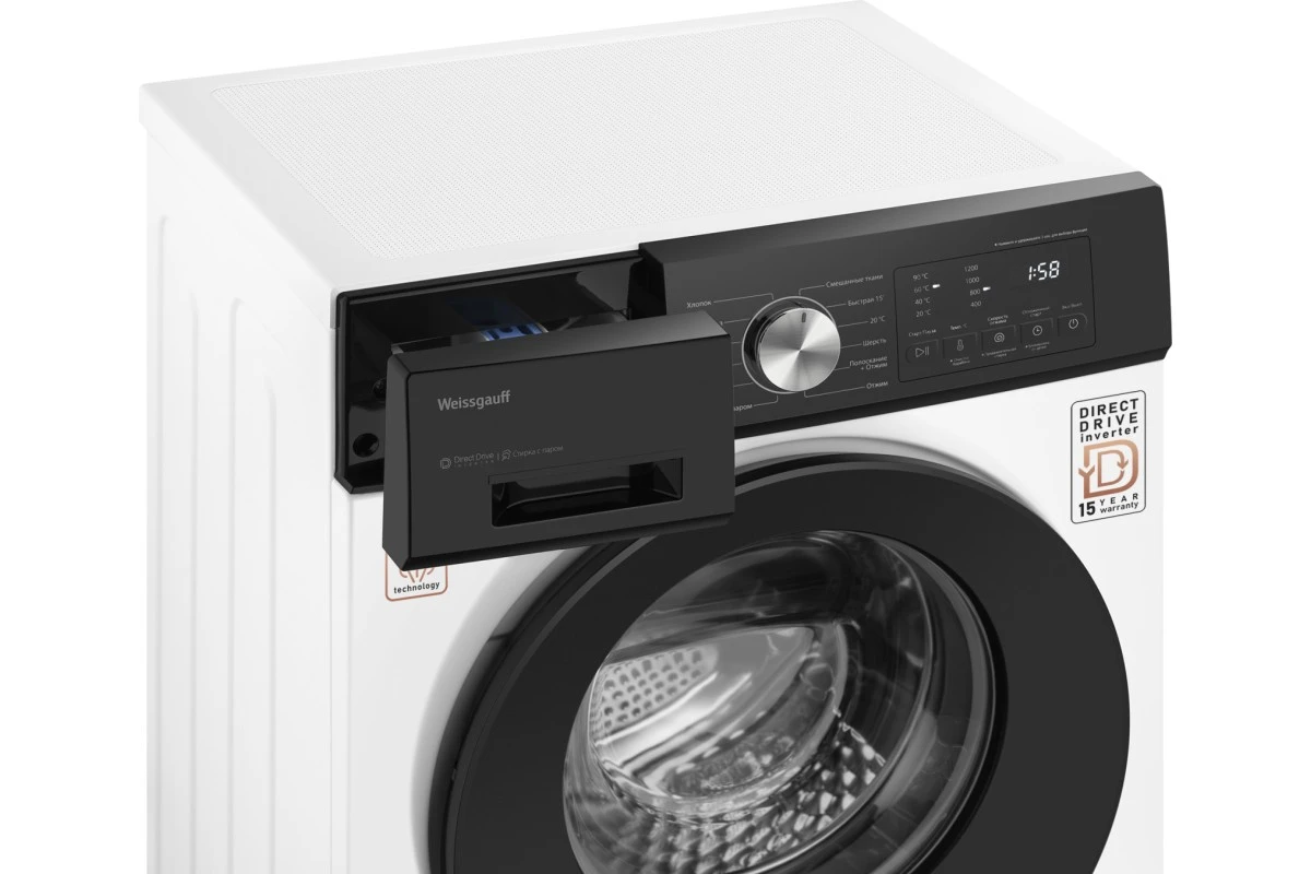 Стиральная машина с прямым приводом Weissgauff WM 45127 Direct Drive Inverter Steam