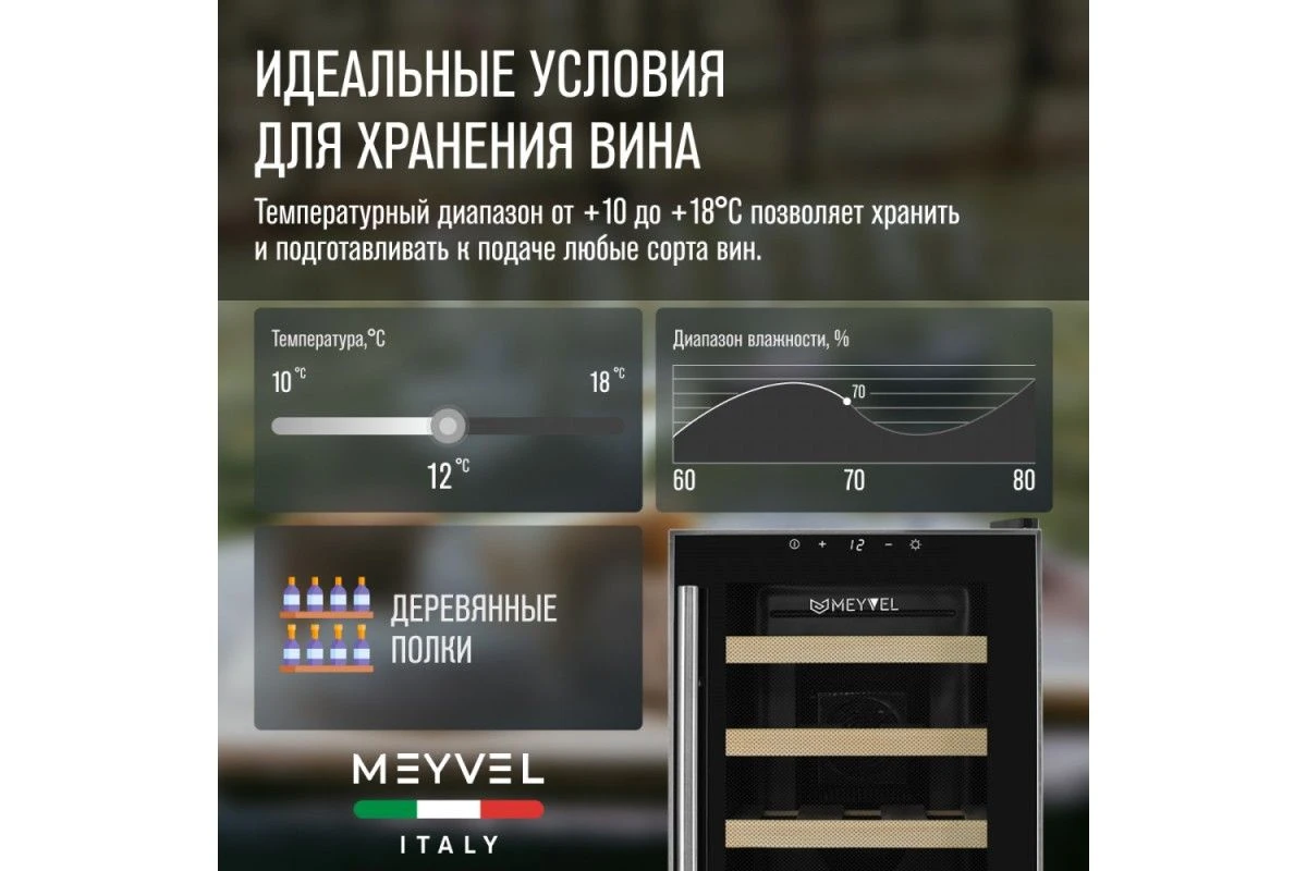 Винный шкаф Meyvel MV18-BF1 (easy)