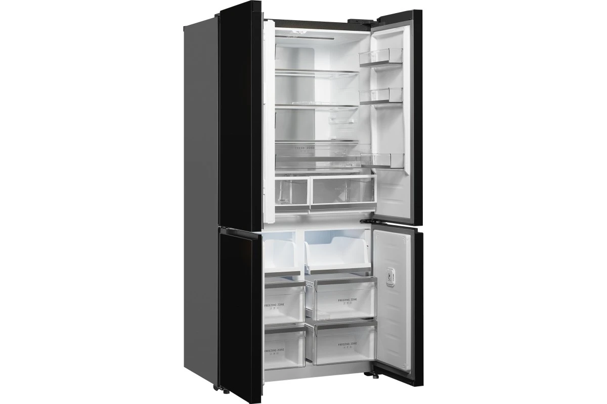 Отдельностоящий холодильник с инвертором Weissgauff WCD 510 Built-in Inverter NoFrost Black Glass