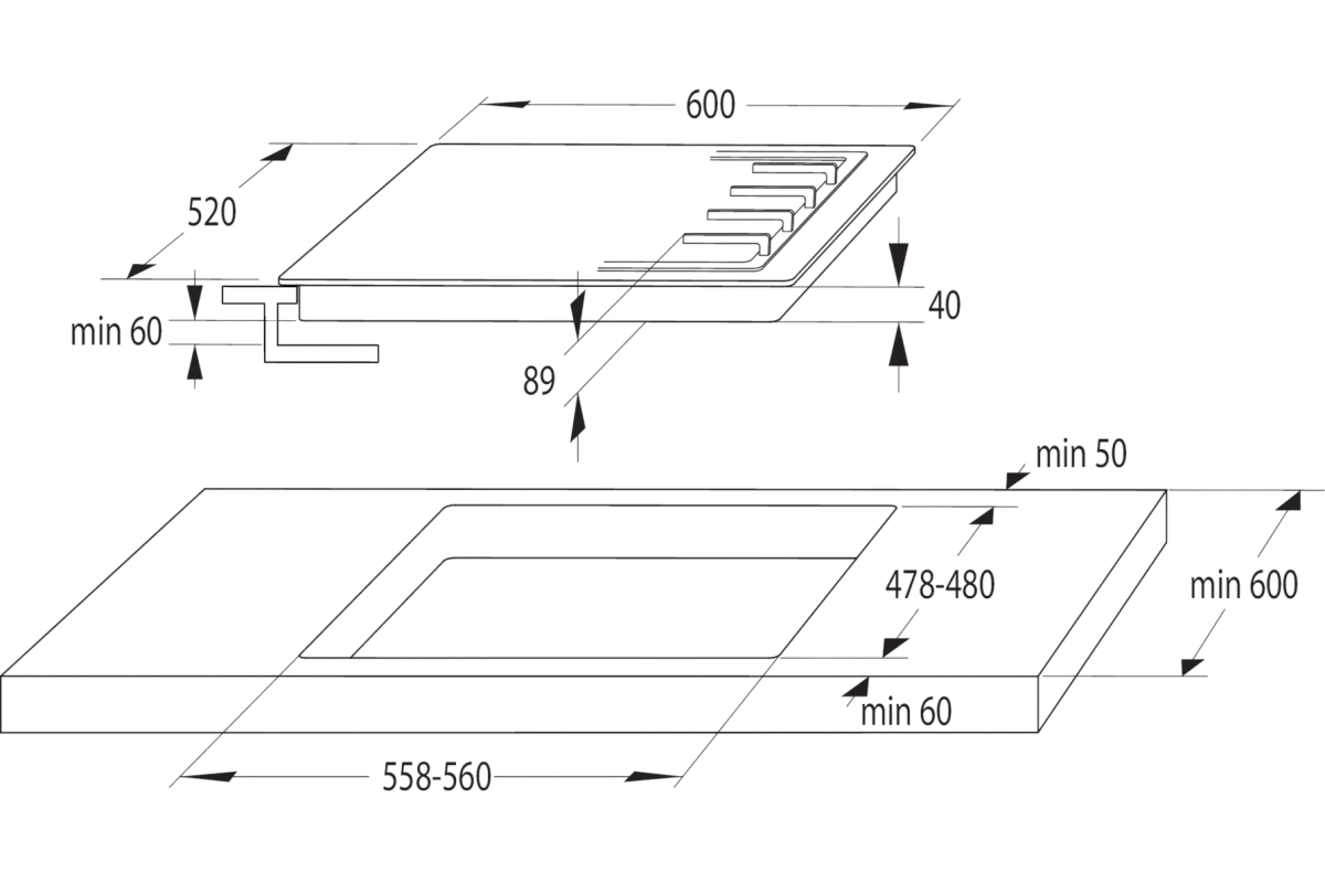 Варочная панель Hisense GG663BHF
