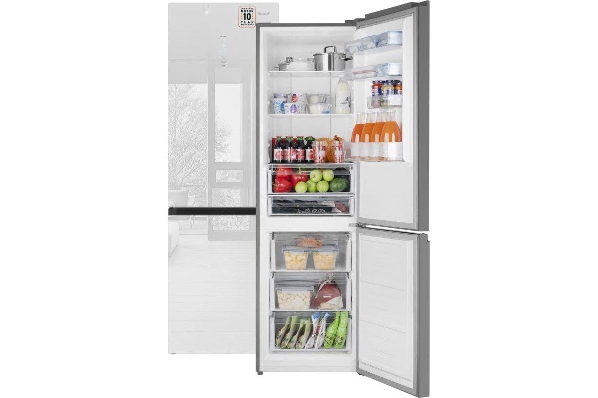 Отдельностоящий холодильник с инвертором Weissgauff WRK 2000 Total NoFrost Inverter White Glass