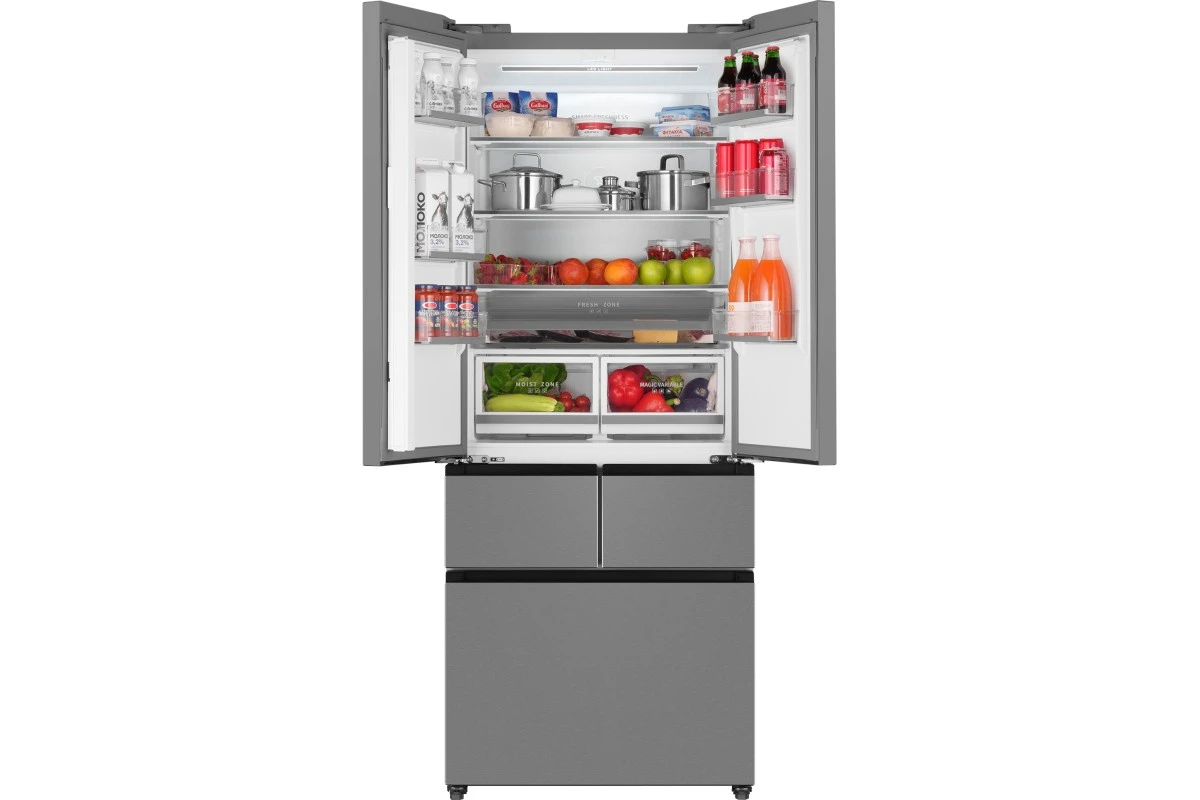 Отдельностоящий холодильник Weissgauff WFD 450 Built-in Inverter NoFrost Inox