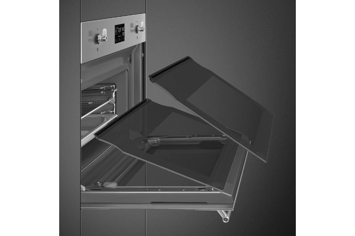 Компактный духовой шкаф с пароваркой Smeg SO4302S3X